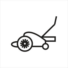 grass cutter vector icon line template