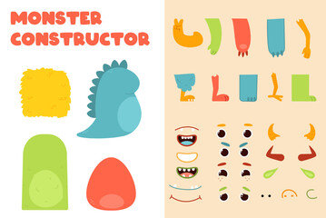 Monster constructor vector set © 100% HAND-CRAFTED 