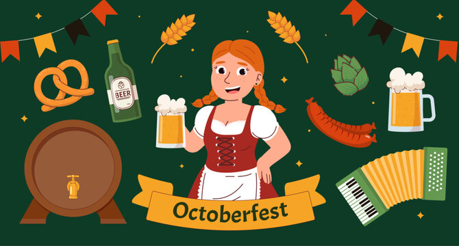 Oktoberfest elements vector set - Powered by Adobe