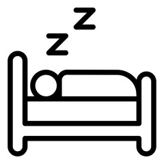 Sleep on Bed icon