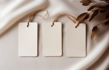 Immaculate Collection: Crisp White Rectangular Tags Set - Add Sophistication to Your Labels Generative AI