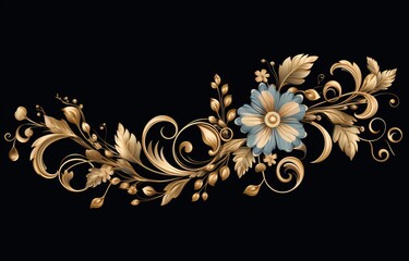 Stunning Collection of Gold Ornamental Lines and Borders - Perfect for Enhancing Your Design! Generative AI