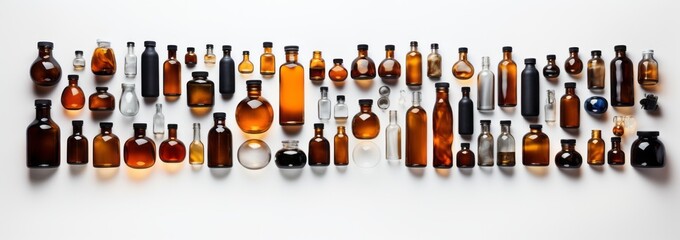 Unveiling the Aesthetics of Classic Brown Bottles: A Striking Still-Life Composition Generative AI