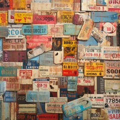 Unearthed Treasure: Explore Historic Dates on these Stunning Vintage Tickets Generative AI - obrazy, fototapety, plakaty