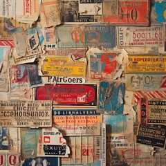 Unearth Timeless History: Rare Collection of Vintage Tickets From Numerous Dates! Generative AI