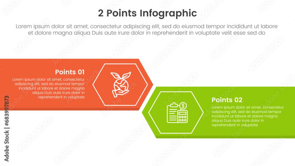 Poster versus or compare and comparison concept for infographic template banner with big rectangle with arr