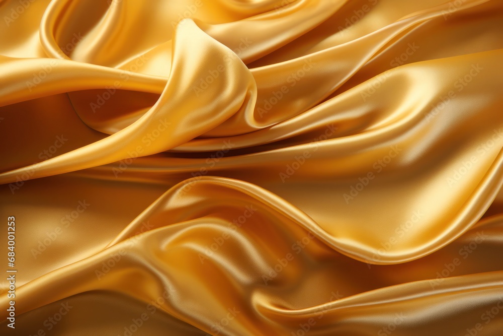 Poster vivid vibrant yellow fabric with a subtle textured background generative ai