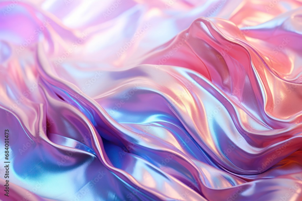 Poster wavy ripples of abstract colors creating a mesmerizing and dynamic generative ai