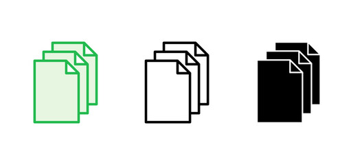 Document icon set. Paper icon. File Icon