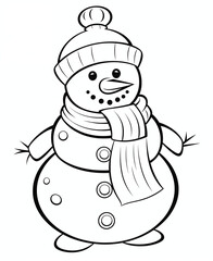 Snowman coloring book for kids