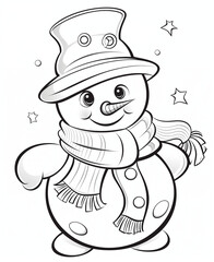 Snowman coloring book for kids