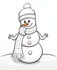 Snowman coloring book for kids