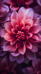 close up of a pink flower with a lot of petals
