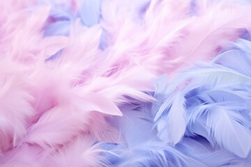 Obraz premium Stunning Spectrum: Dive into the Elegance of a Unique Blue and White Feather Pattern Generative AI