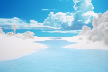 Basking in the Tropical Sunshine: An Unforgettable Journey through Pristine White Sands Generative AI