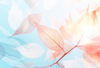 Enchanting Abstract Design: Discover the Magic of Pink & White Leaves Background! Generative AI