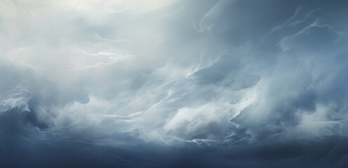 Obraz premium Mystical White Vistas: Abstract Dance of Clouds in the Sky Generative AI