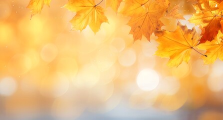 Naklejka na ściany i meble Captivating Autumnal Splendor: Experience the Mesmerizing Golden Majesty Generative AI