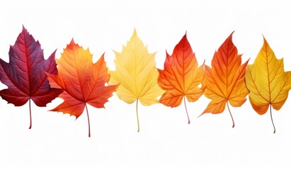 Stunning Isolated Autumn Leaves: An Elegant Dance of Nature Generative AI