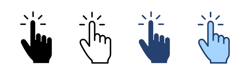 Hand cursor icon vector. cursor sign and symbol. hand cursor icon clik