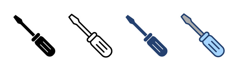 Screwdriver icon vector.tools sign and symbol
