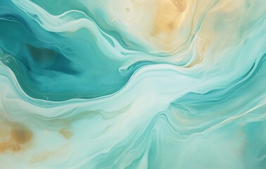 Vibrant Turquoise Elixir: Dive into the Magic of Abstract Liquid Art Generative AI
