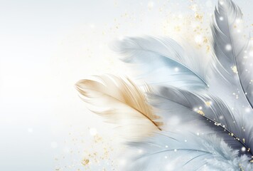 Mesmerizing Elegance: Pure White Feathers Capturing the Essence of Winter's Grace Generative AI