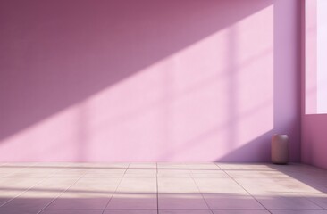 Experience the Tranquility: Beautiful Light Pink Interiors of a Spacious Room Generative AI