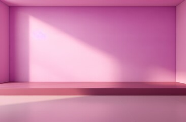 Naklejka premium Exquisite Soft-Pink Oasis: Light-Filled Empty Room Just Waiting for Your Creativity Generative AI