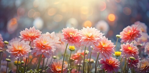 Sun-Kissed Blooms: Discover the Mesmerizing Beauty of a Floral Garden Generative AI - obrazy, fototapety, plakaty
