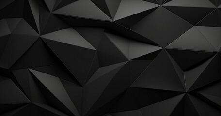 Revolutionary Visions: Explore High Tech Black Triangular Mesh Designs! Generative AI - obrazy, fototapety, plakaty
