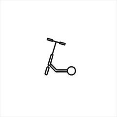 vector image of a manual scooter