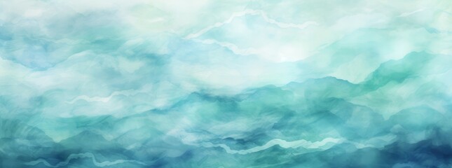 Dive into Serenity: Stunning Turquoise Watercolor Background Generative AI