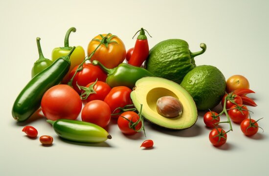 Unleash the Flavor: Spicy Chili, Fresh Avocado, and Juicy Tomatoes Recipe Inspiration! Generative AI