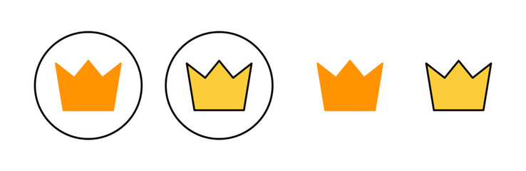 Crown icon set for web and mobile app. crown sign and symbol