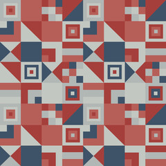 Decor Repeat Pattern Red Rust and Greys Modern Geometric