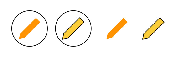 Pencil icon set for web and mobile app. pen sign and symbol. edit icon vector