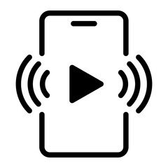 smartphone glyph icon