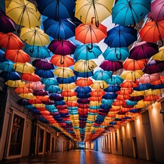 Fototapeta premium colorful umbrellas