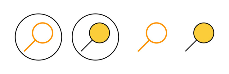 Search icon set for web and mobile app. search magnifying glass sign and symbol