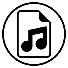 audio file glyph icon