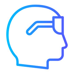 3d glasses gradient icon