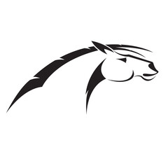 Horse head design isolated on transparent background. Wildlife Animals.