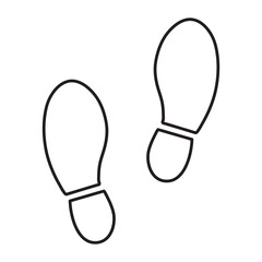 Footprint shoes symbol. flat liner illustration on white background..eps