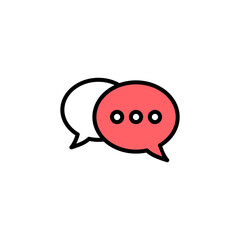 Chat icon set illustration. speech bubble sign and symbol. comment icon. message
