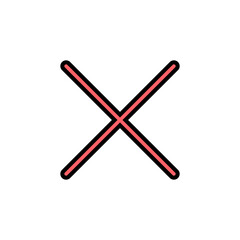 Close icon set illustration. Delete sign and symbol. cross sign