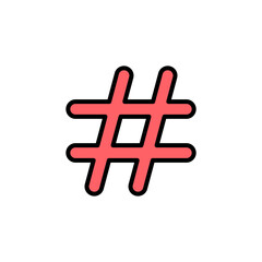 Obraz premium Hashtag icon set illustration. hashtag sign and symbol