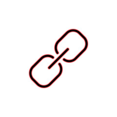 Link icon set illustration. Hyperlink chain sign and symbol