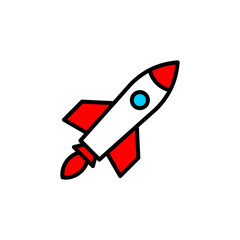Naklejka na ściany i meble Rocket icon set illustration. Startup sign and symbol. rocket launcher icon