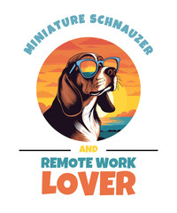 Miniature Schnauzer And Remote Work Lover